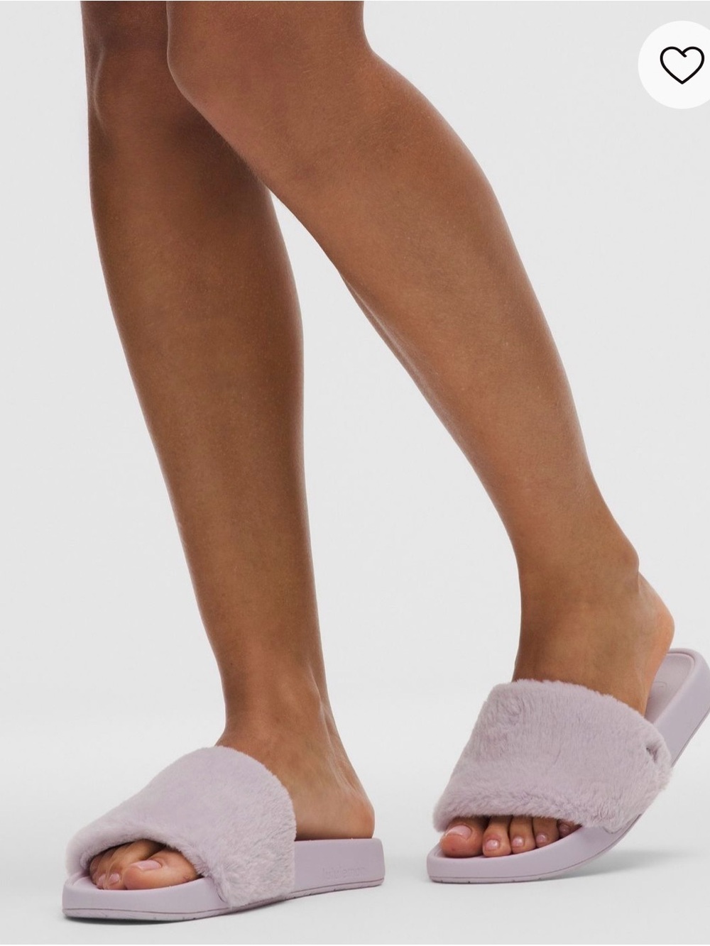 Lululemon Restfeel Faux Fur Slide in Faint Lavender Size 8